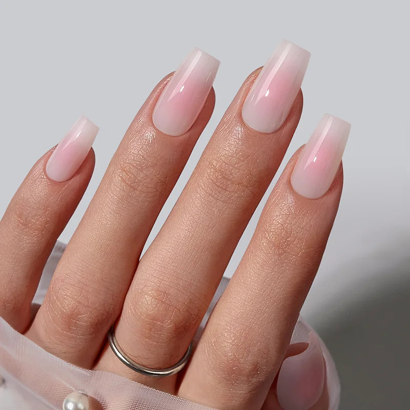 Blush Hour Short Coffin Nails